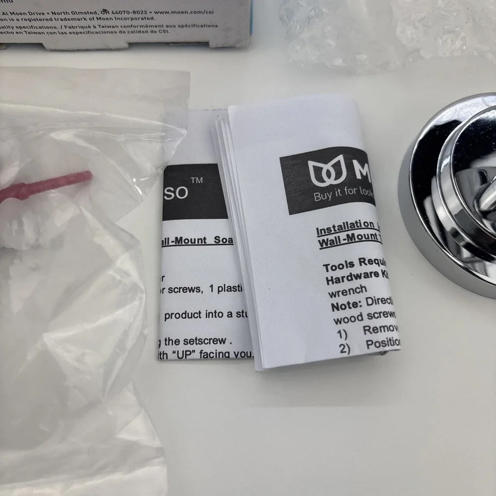 Moen Iso Chrome Robe/ Towel Hook DN0703CH‎ NEW